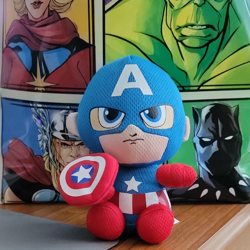 Ty Blue and Red Stuffed Superhero Toy